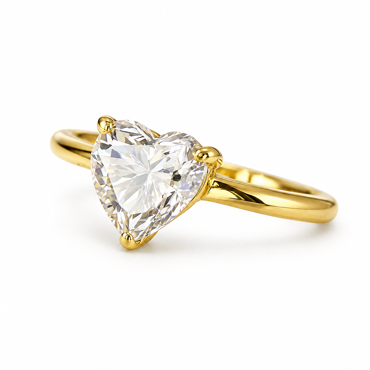 Bague Cœur Doré