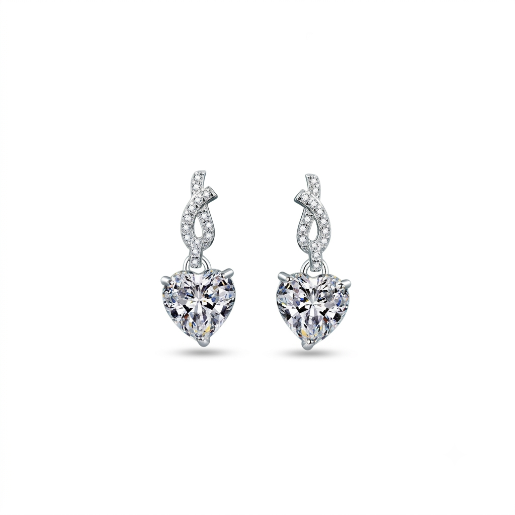 Boucles d'oreilles Cœur Suspendu